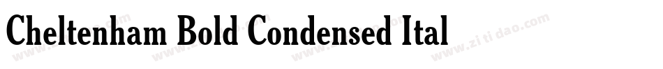 Cheltenham Bold Condensed Italic BT字体转换